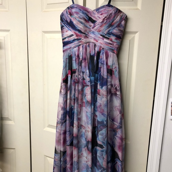 Bariano Special Effects Purple Floral Maxi Dress - Picture 4 of 8